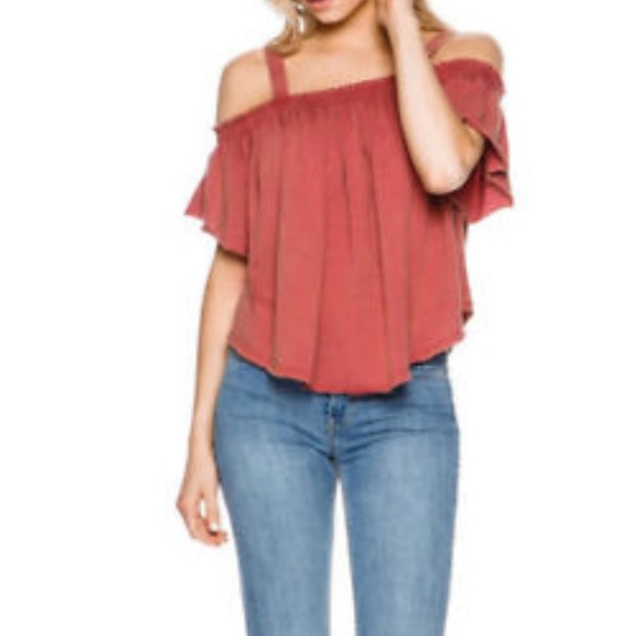 Free People Tops - NWT Free People Cold Shoulder Distressed Top L